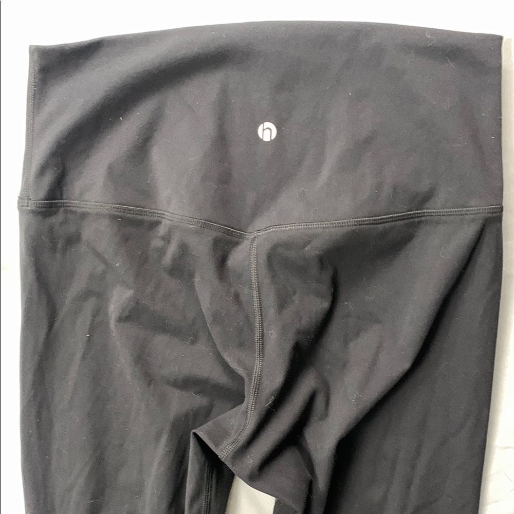 Heynuts Women's Large 12 | Stretch High Waist Yoga Leggings Pants | Solid Black